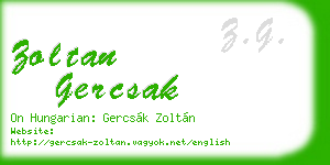 zoltan gercsak business card