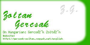 zoltan gercsak business card